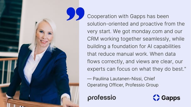 Customer Case: Professio Group Builds AI-Ready Operations on monday.com